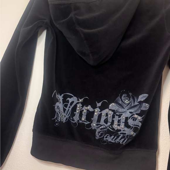 Vintage “Vicious” Juicy Couture Black Velour Jacket - Picture 6 of 6